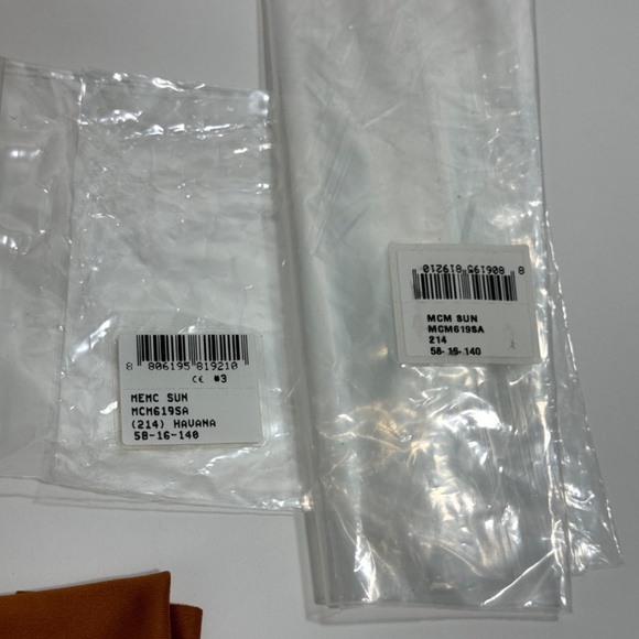 MCM 58mm Havana Brown Logo Square Designer Sunglasses with Case MCM619SA - Picture 10 of 11